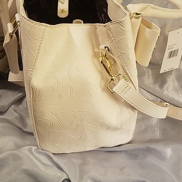 Betsey Johnson satchel w/ studs color putty - Picture 7 of 8